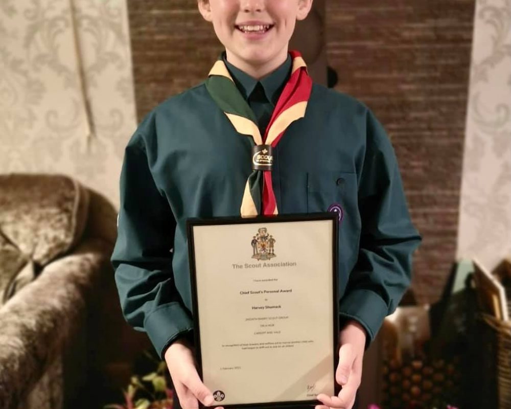 Harvey and his award